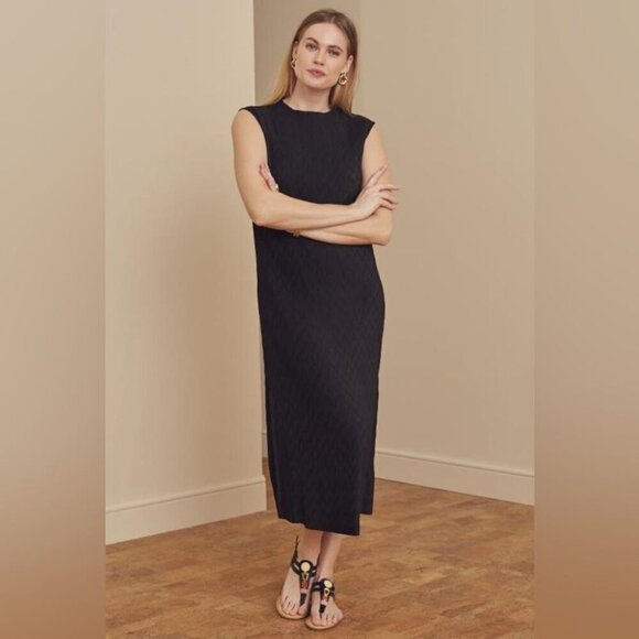 long tall sally Plisse Midi Dress size 4 - Picture 3 of 16